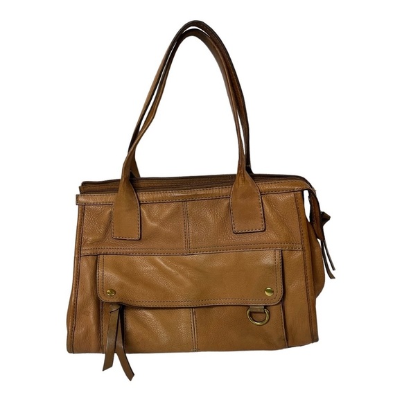 Fossil Womens Leather Handbag, Shoulder Bag Tan Pockets Boho Western - Picture 1 of 13